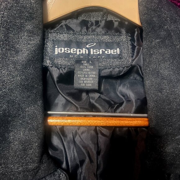 Joseph Israel Suede Black Metallic Jacket Size Large - Picture 4 of 4